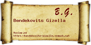 Bendekovits Gizella névjegykártya