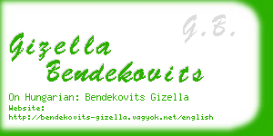 gizella bendekovits business card